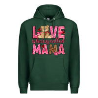 Sports Green Love is being called mama mother's day Premium Hoodie - HowdyJamesFarm