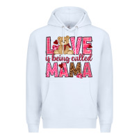 White Love is being called mama mother's day Premium Hoodie - HowdyJamesFarm