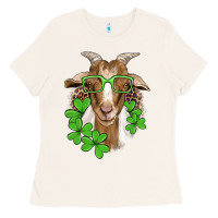 Bone st patricks goat with glasses Ladies Tee - Artiststas