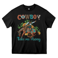Black cowboy take me away rodeo Heavy Core Tee - Artiststas
