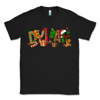 Black Personalized Christmas Themed Classic Tee - NancyCooperArtShop