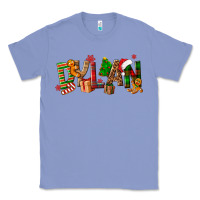 Colony Blue Personalized Christmas Themed Classic Tee - NancyCooperArtShop