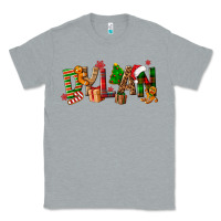 Heather Grey Personalized Christmas Themed Classic Tee - NancyCooperArtShop