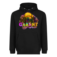 Black softball granny Heavyweight Hoodie - OliviaCreatesArt