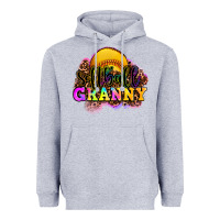 Heather Grey softball granny Heavyweight Hoodie - OliviaCreatesArt