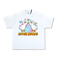 White goose bumps Urban Heavy Tee - JahusDesignShop