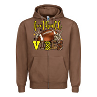 Chestnut Football vibes yellow and black team color Zipper Hoodie - HowdyJamesFarm