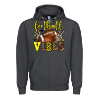 Smoke Football vibes yellow and black team color Zipper Hoodie - HowdyJamesFarm