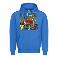 True Royal Football vibes yellow and black team color Zipper Hoodie - HowdyJamesFarm