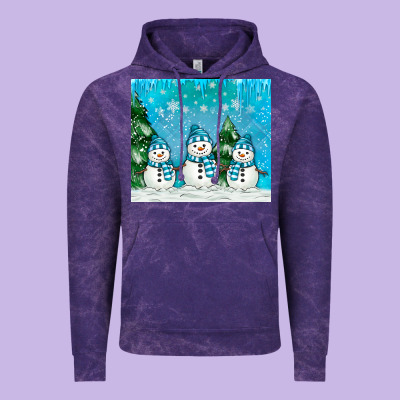 Snowman Vintage Hoodie Designed By Maliassmallbusiness