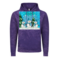 Cloud Purple snowman Vintage Hoodie - MaliasSmallBusiness