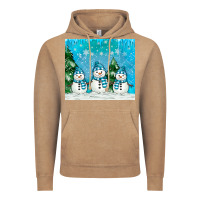 Vintage Coffee snowman Vintage Hoodie - MaliasSmallBusiness