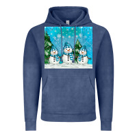 Vintage Denim snowman Vintage Hoodie - MaliasSmallBusiness