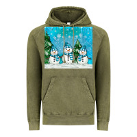Vintage Olive snowman Vintage Hoodie - MaliasSmallBusiness