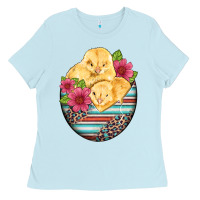 Baby Blue hatched egg easter chicks Ladies Tee - Artiststas