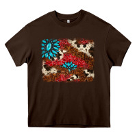 Chocolate Brown gemstone cowhide background Heavy Core Tee - AdoDesignShop