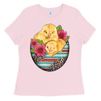 Bubblegum Pink hatched egg easter chicks Ladies Tee - Artiststas