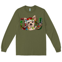 Army Green Christmas chihuahua joy Long Sleeve Tee - RanaPortraitStore