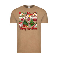 Vintage Coffee merry christmas wine and cocktails Vintage Tee - MaliasSmallBusiness