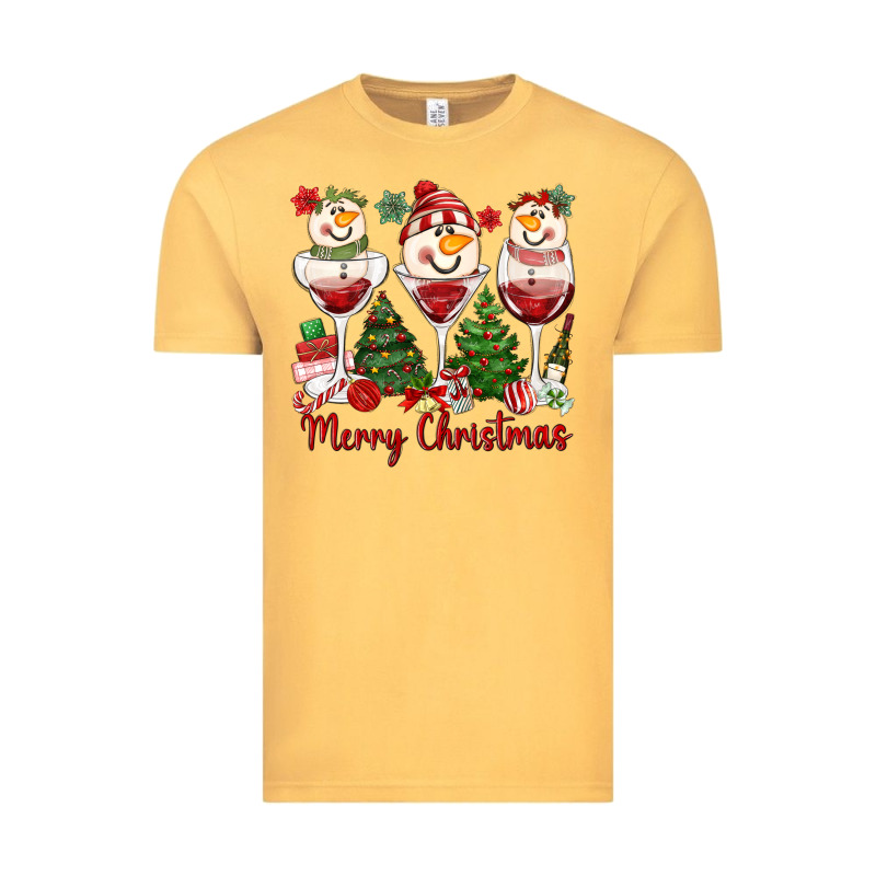 Merry Christmas Wine And Cocktails Vintage Tee by MaliasSmallBusiness | Teevron
