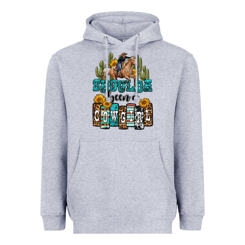 Shoulda Been A Cowgirl Heavyweight Hoodie by OliviaCreatesArt | Teevron