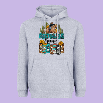 Shoulda Been A Cowgirl Heavyweight Hoodie Designed By Oliviacreatesart
