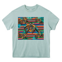 Arona bucking bronco serape turquoise Heavy Core Tee - Artiststas