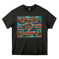 Asphalt bucking bronco serape turquoise Heavy Core Tee - Artiststas