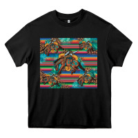 Black bucking bronco serape turquoise Heavy Core Tee - Artiststas