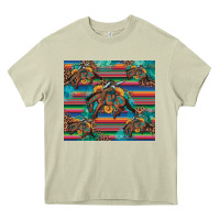 Mossy bucking bronco serape turquoise Heavy Core Tee - Artiststas