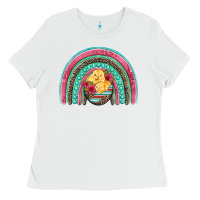 Hatched Egg Easter Chicks Rainbow Ladies Tee | Teevron