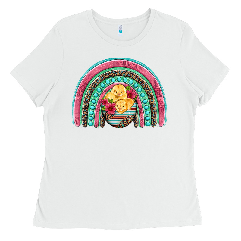 Hatched Egg Easter Chicks Rainbow Ladies Tee by Artiststas | Teevron
