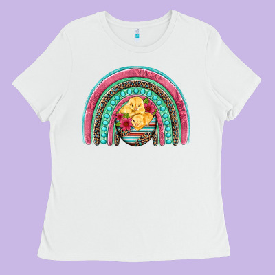 Hatched Egg Easter Chicks Rainbow Ladies Tee Designed By Artiststas