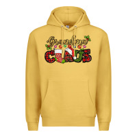 Antique Gold Grandma claus with christmas gift sock mother's Premium Hoodie - HowdyJamesFarm