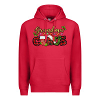 Cardinal Grandma claus with christmas gift sock mother's Premium Hoodie - HowdyJamesFarm
