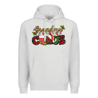 Dove Grey Grandma claus with christmas gift sock mother's Premium Hoodie - HowdyJamesFarm