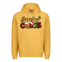 Mustard Grandma claus with christmas gift sock mother's Premium Hoodie - HowdyJamesFarm