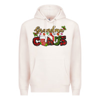 Pale Pink Grandma claus with christmas gift sock mother's Premium Hoodie - HowdyJamesFarm