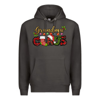 Smoke Grandma claus with christmas gift sock mother's Premium Hoodie - HowdyJamesFarm