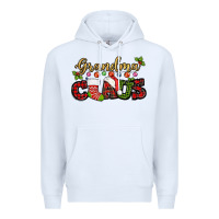White Grandma claus with christmas gift sock mother's Premium Hoodie - HowdyJamesFarm