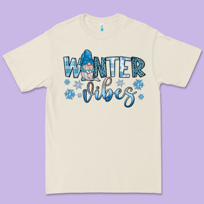 Winter Vibes Gnome Premium Tee Designed By Jahusdesignshop