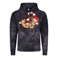 Cloud Black cute christmas sloth Vintage Hoodie - MaliasSmallBusiness