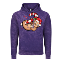 Cloud Purple cute christmas sloth Vintage Hoodie - MaliasSmallBusiness
