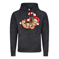 Vintage Black cute christmas sloth Vintage Hoodie - MaliasSmallBusiness
