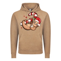 Vintage Coffee cute christmas sloth Vintage Hoodie - MaliasSmallBusiness