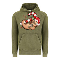 Vintage Olive cute christmas sloth Vintage Hoodie - MaliasSmallBusiness