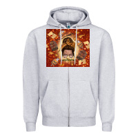 Heather Grey wizard head mom Zipper Hoodie - TumblerDesignByShophia