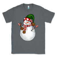 Charcoal Heather Snowman Classic Tee - NancyCooperArtShop