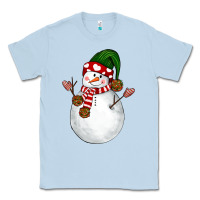 Dusty Blue Snowman Classic Tee - NancyCooperArtShop
