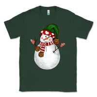 Sports Green Snowman Classic Tee - NancyCooperArtShop